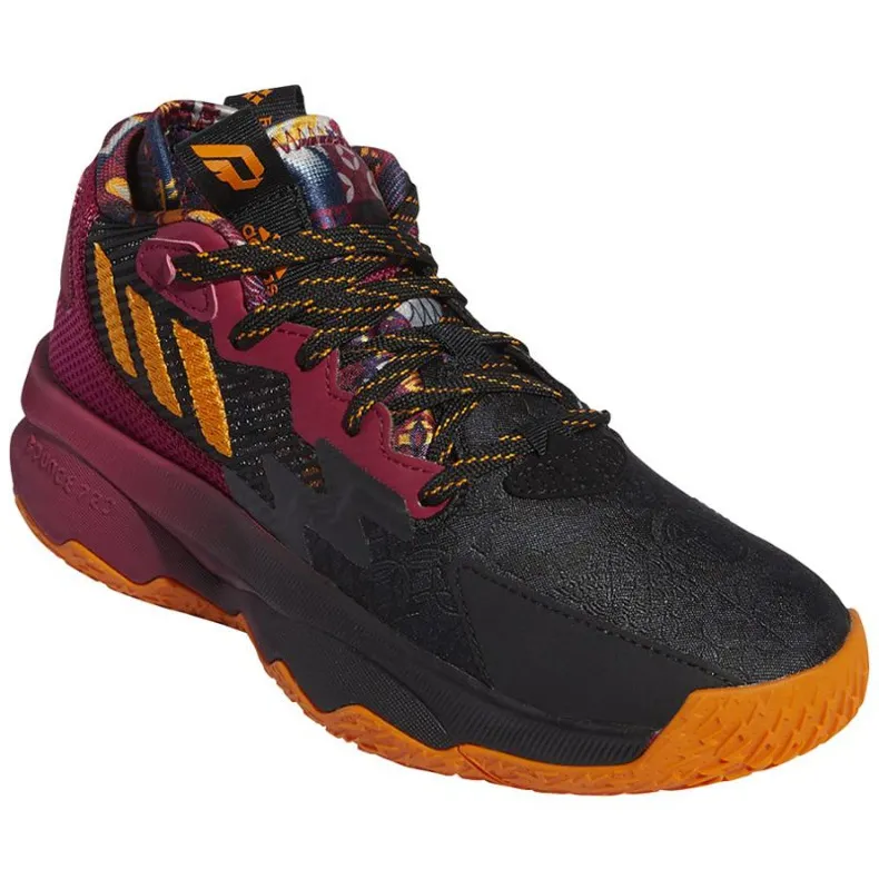 Adidas Dame 8 Jr GW3862 basketbalschoen veelkleurig zwart