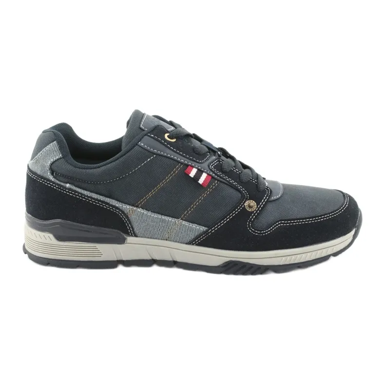 American Club AA08 marineblauwe sportschoenen grijs