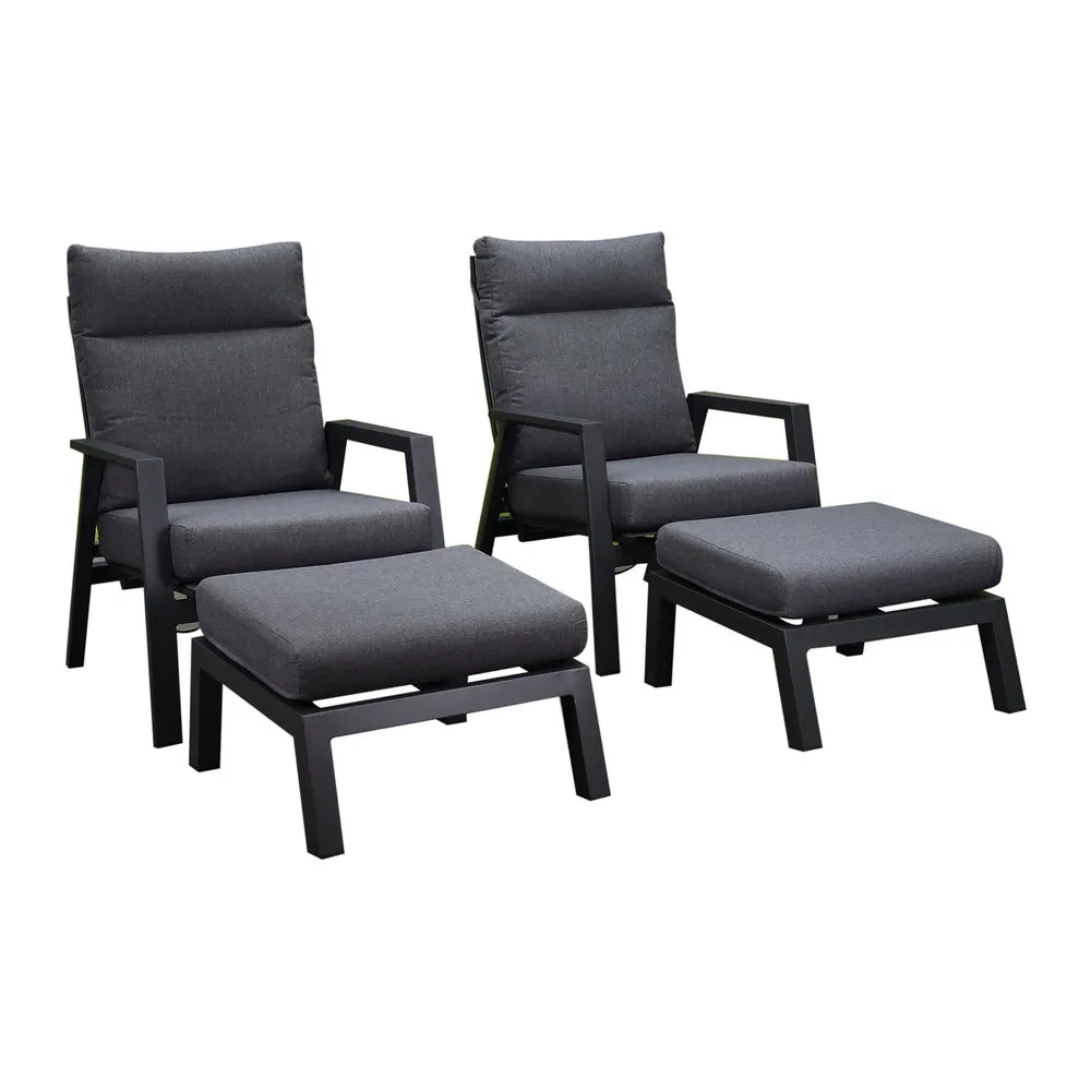 AVHCOLLECTIE PACIFIC HOEK DINING LOUNGESET 9 DELIG ALUMINIUM VERSTELBAAR