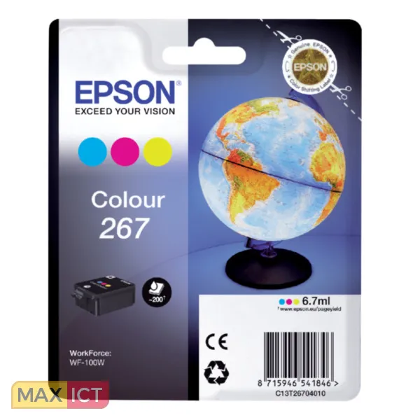 Epson Globe Singlepack Colour 267 ink cartridge