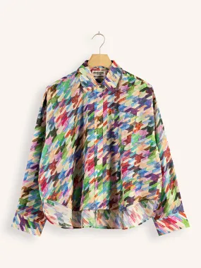 Essentiel Antwerp Girt, silk blouse with print