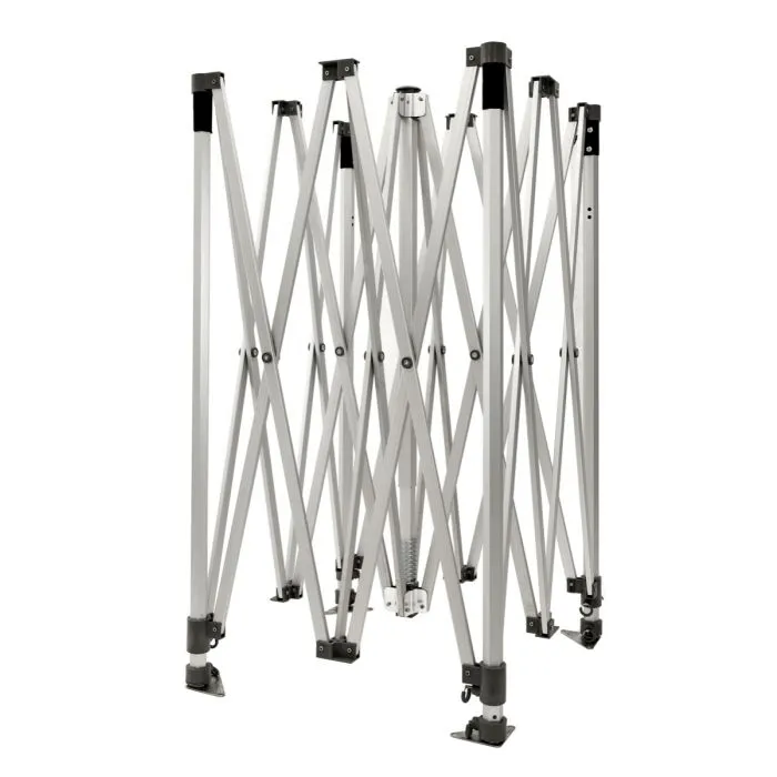 GRIZZLY GOWORK40 EASYUP DOORWERKTENT / PARTYTENT  3X3 METER  ALUMINIUM FRAME  ZWART DOEK