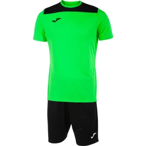 Joma Phoenix II Voetbalset Korte Mouw Kinderen - Fluo Groen / Zwart