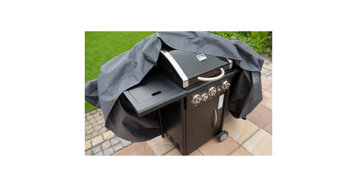 Nature Beschermhoes voor gasbarbecue afdekking (Zwart, 6030611)