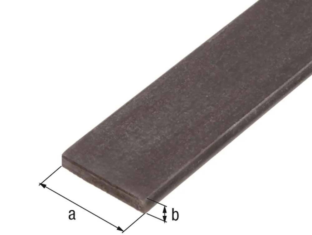 PLATTE STANG STAAL RUW 10X4/1M ##