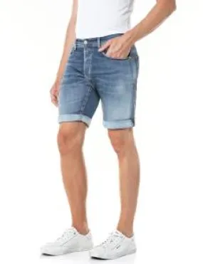 replay Dark indigo 573 bio shorts 