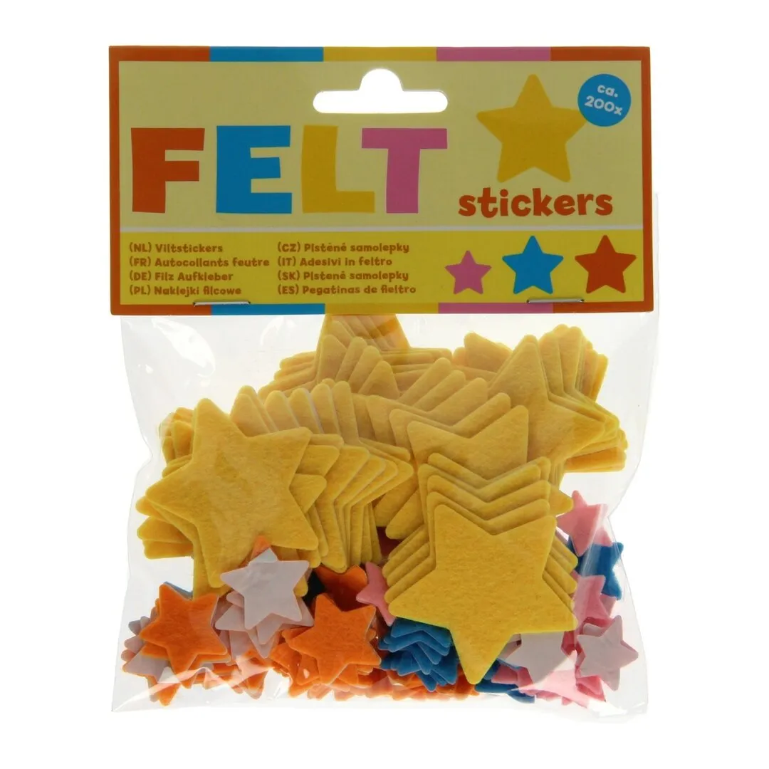 VILTSTICKERS  STERREN, 200ST.